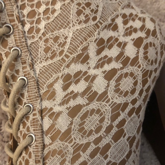 Crochet Lace Faux Leather Booties - Picture 5 of 13